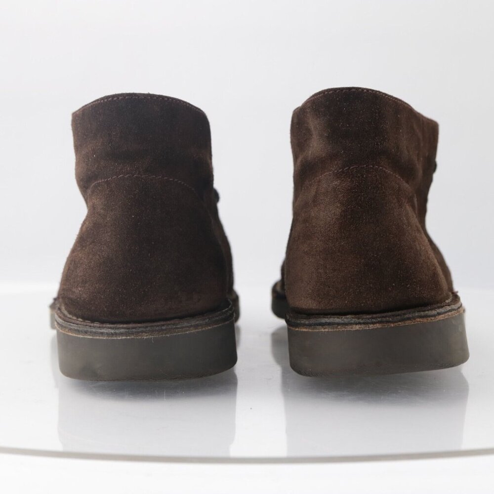 Bloomingdales Mens Chukka Boot Size 12 Brown Suede Lace Up Casual Plain Toe - Picture 6 of 13